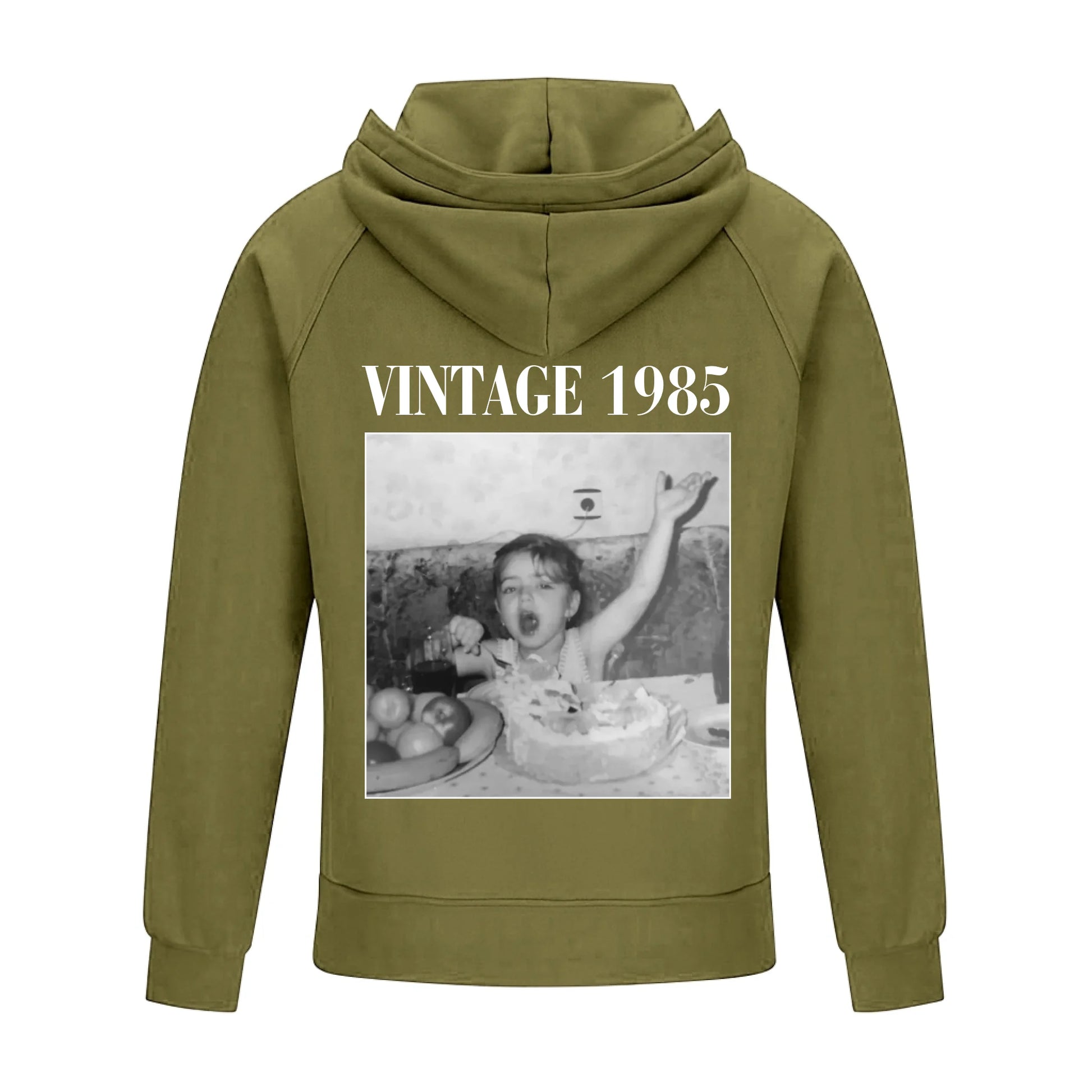 2D Vintage Quarter Zip Hoodie -green