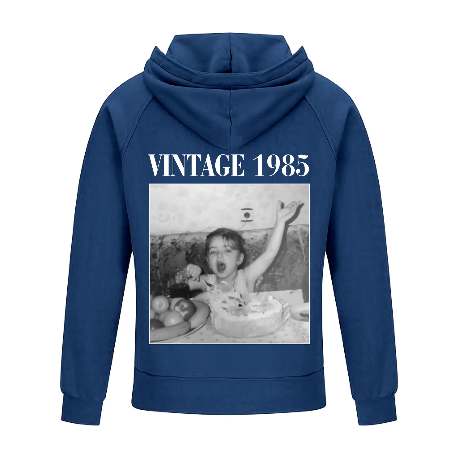 2D Vintage Quarter Zip Hoodie Navy