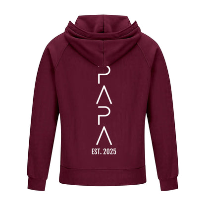 2D Vintage Quarter Zip Hoodie-wine-red