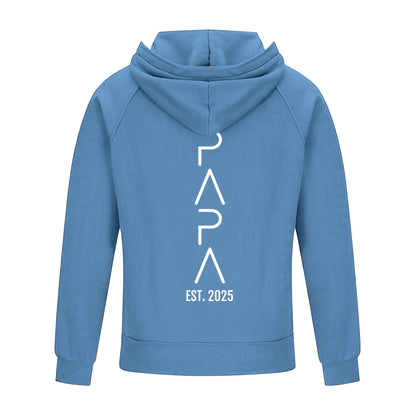 2D Vintage Quarter Zip Hoodie -Blue