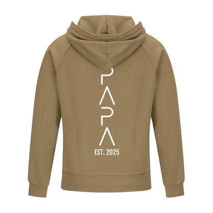 2D Vintage Quarter Zip Hoodie -Brown