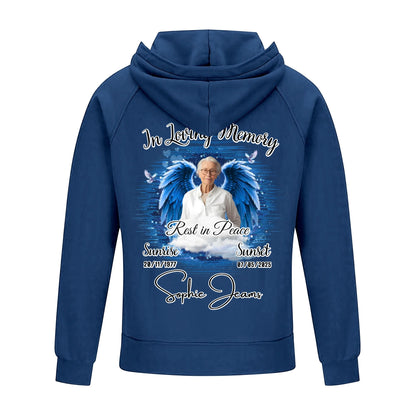 2D Vintage Quarter Zip Hoodie Navy