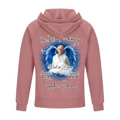 2D Vintage Quarter Zip Hoodie -Pink