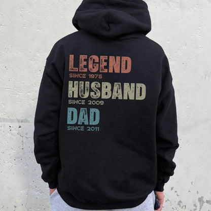 Custom Legend Since Hoodie – Personalized Hoodie Gift for Dad, Husband, Grandad