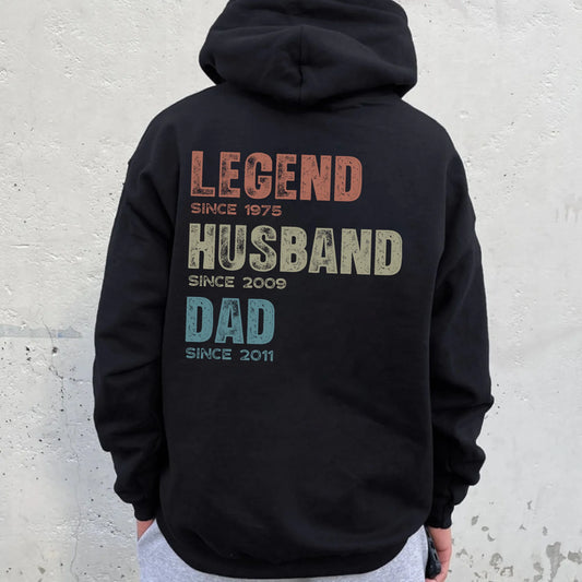 Custom Legend Since Hoodie – Personalized Hoodie Gift for Dad, Husband, Grandad