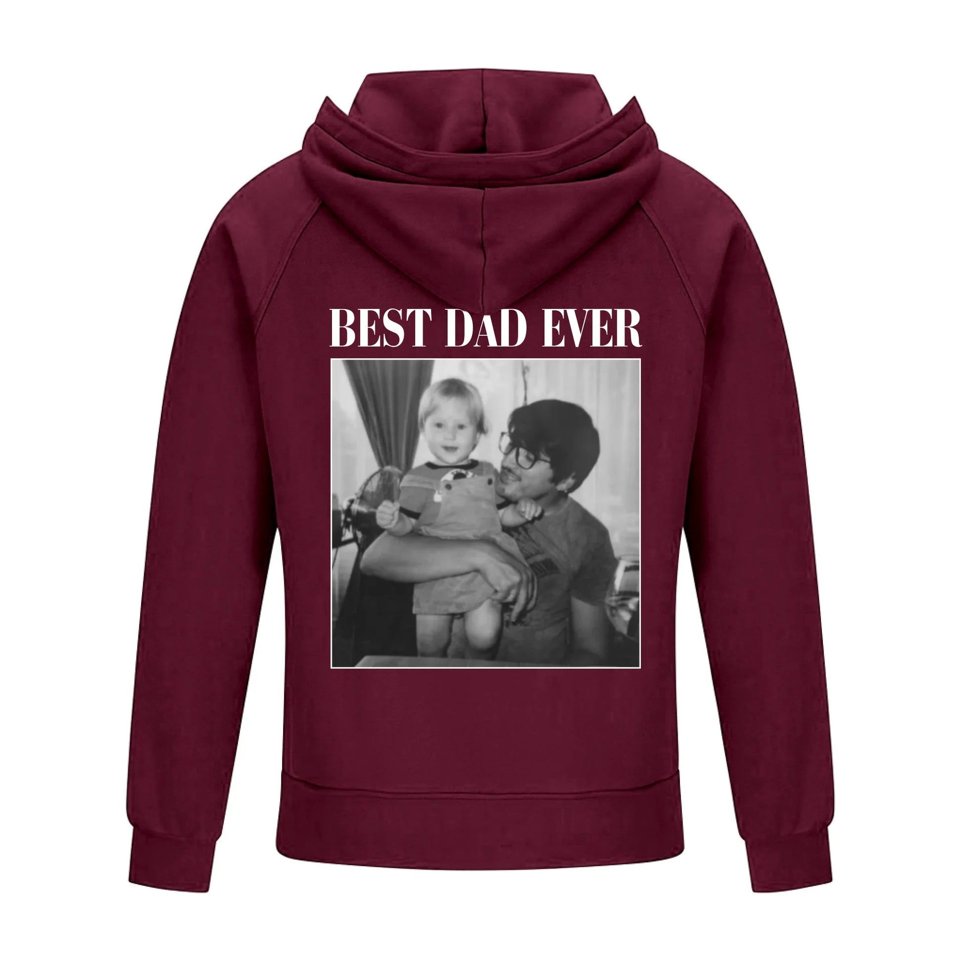 2D Vintage Quarter Zip Hoodie-wine-red