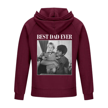 2D Vintage Quarter Zip Hoodie-wine-red