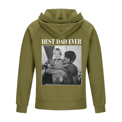 2D Vintage Quarter Zip Hoodie -green