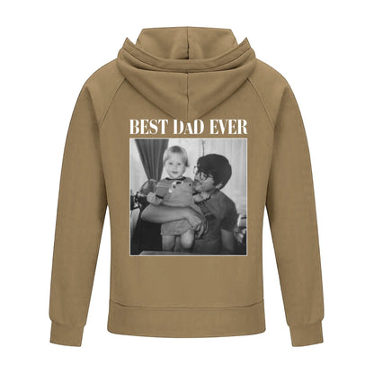 2D Vintage Quarter Zip Hoodie -Brown