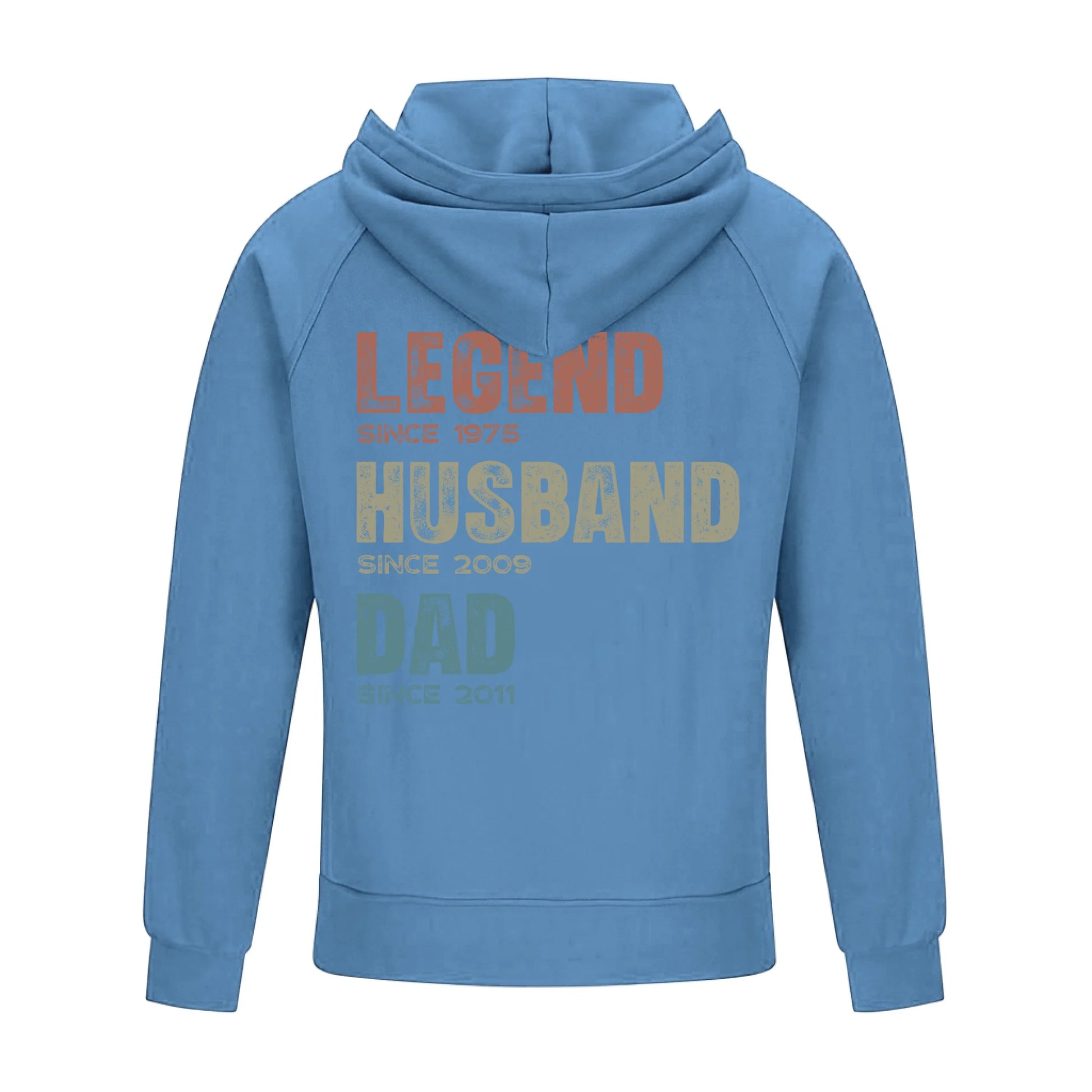 2D Vintage Quarter Zip Hoodie -Blue