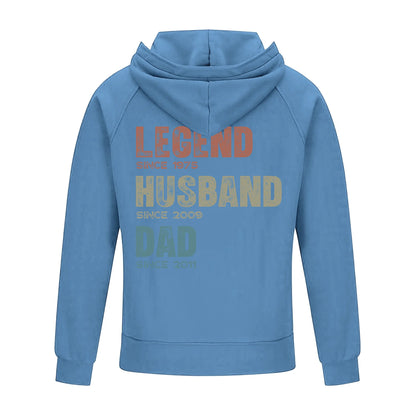 2D Vintage Quarter Zip Hoodie -Blue