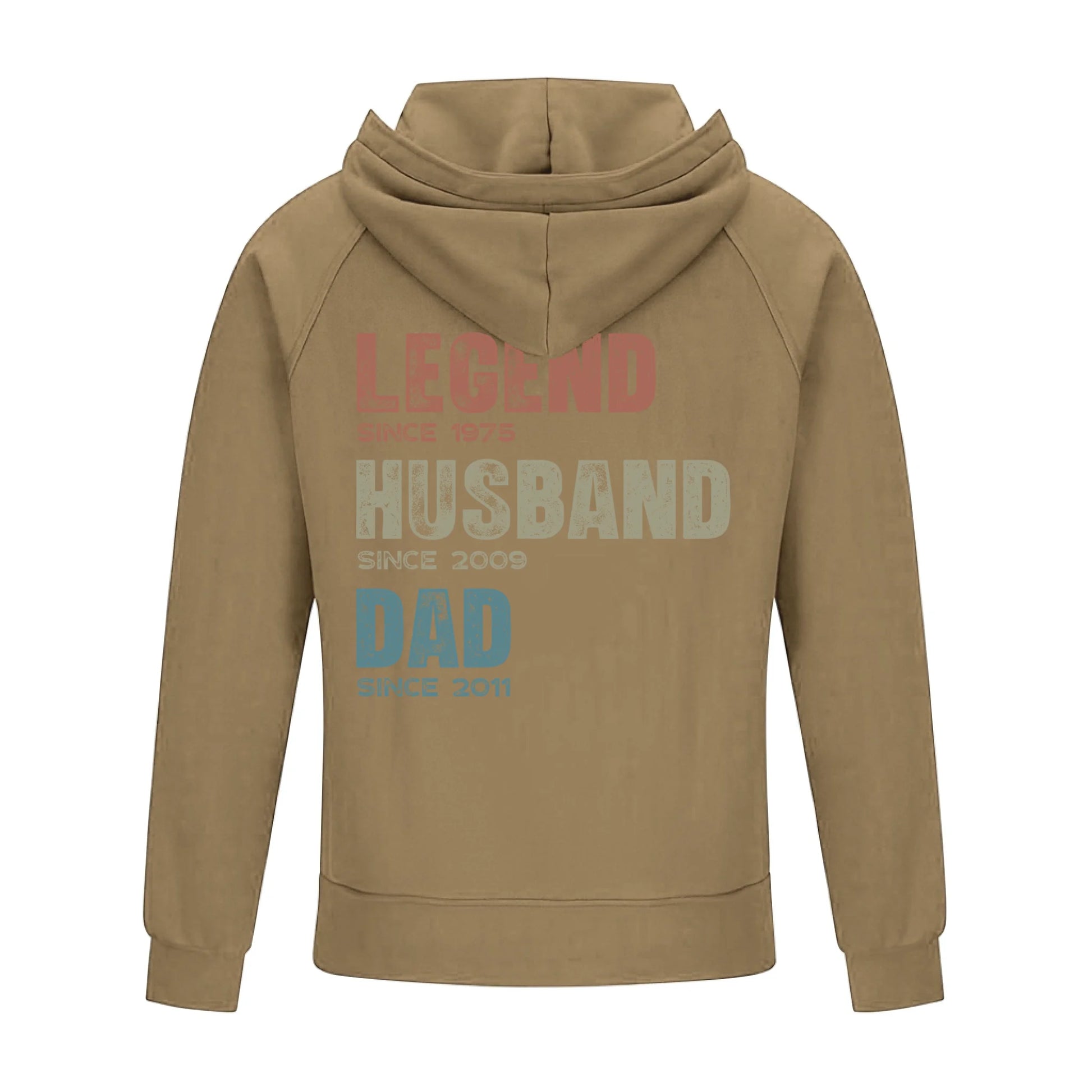 2D Vintage Quarter Zip Hoodie -Brown