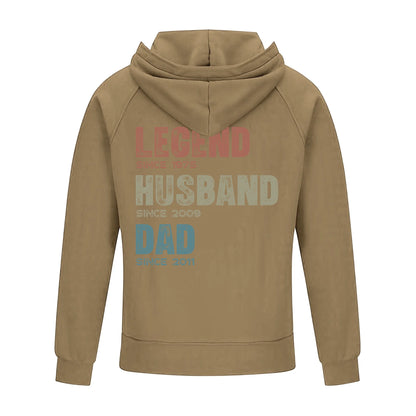 2D Vintage Quarter Zip Hoodie -Brown