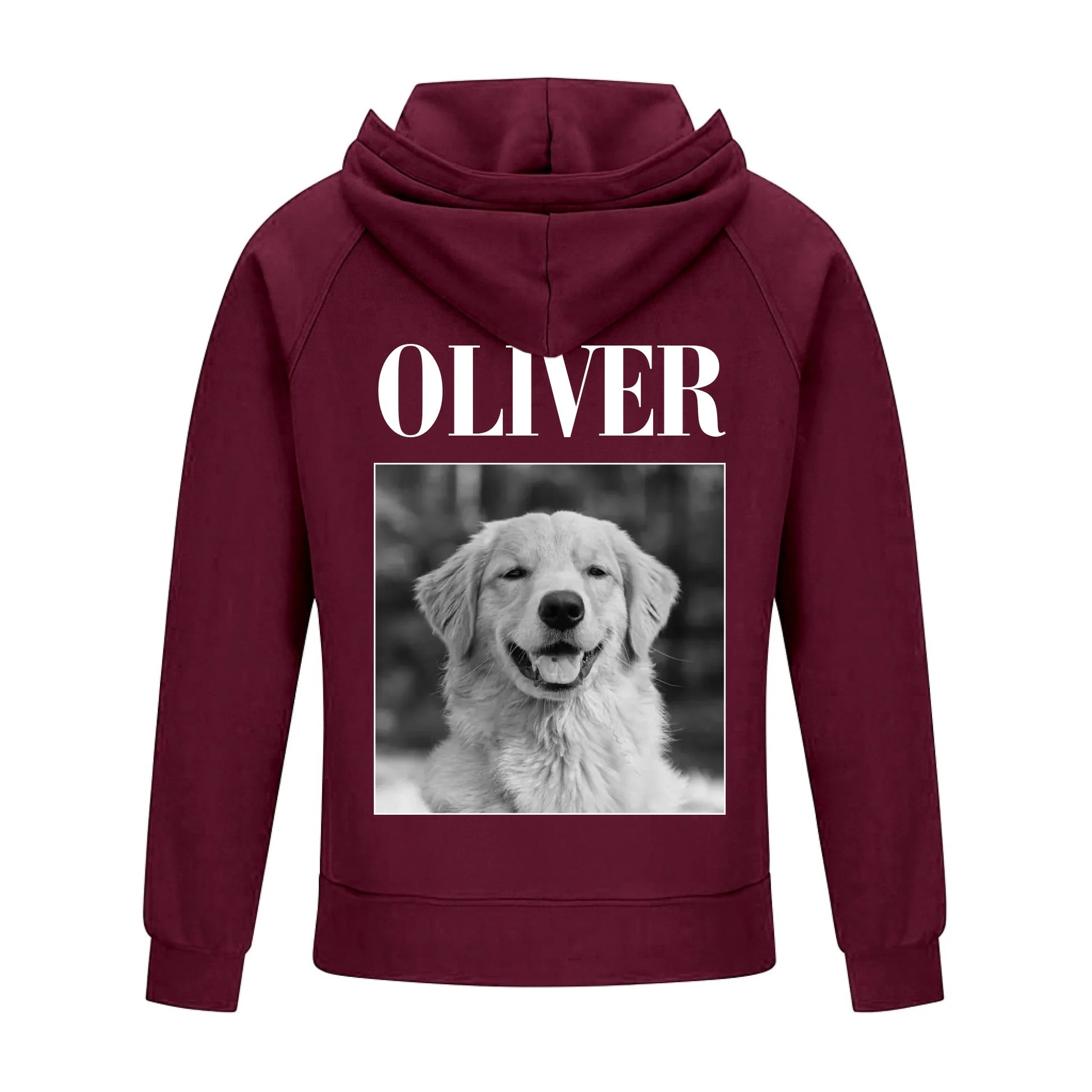 2D Vintage Quarter Zip Hoodie-wine-red