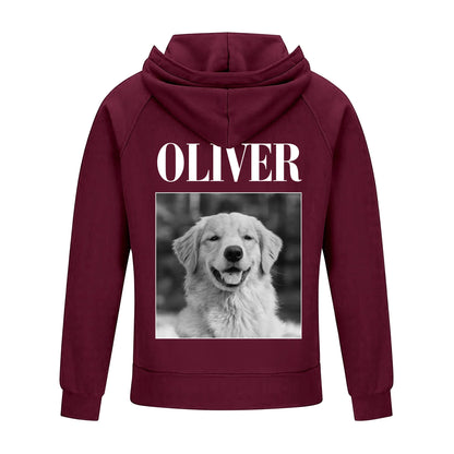 2D Vintage Quarter Zip Hoodie-wine-red