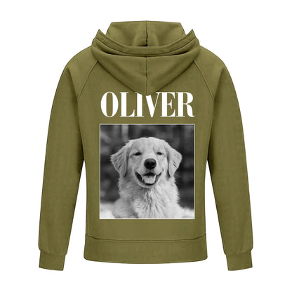 2D Vintage Quarter Zip Hoodie -green