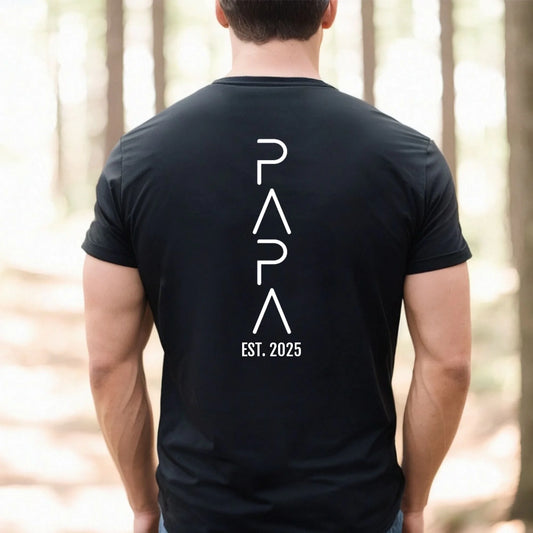 Personalized Papa T-Shirt With Name – Custom Dad Shirt – Father's Day Tee