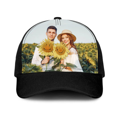 Mockup Mesh Trucker Cap-black