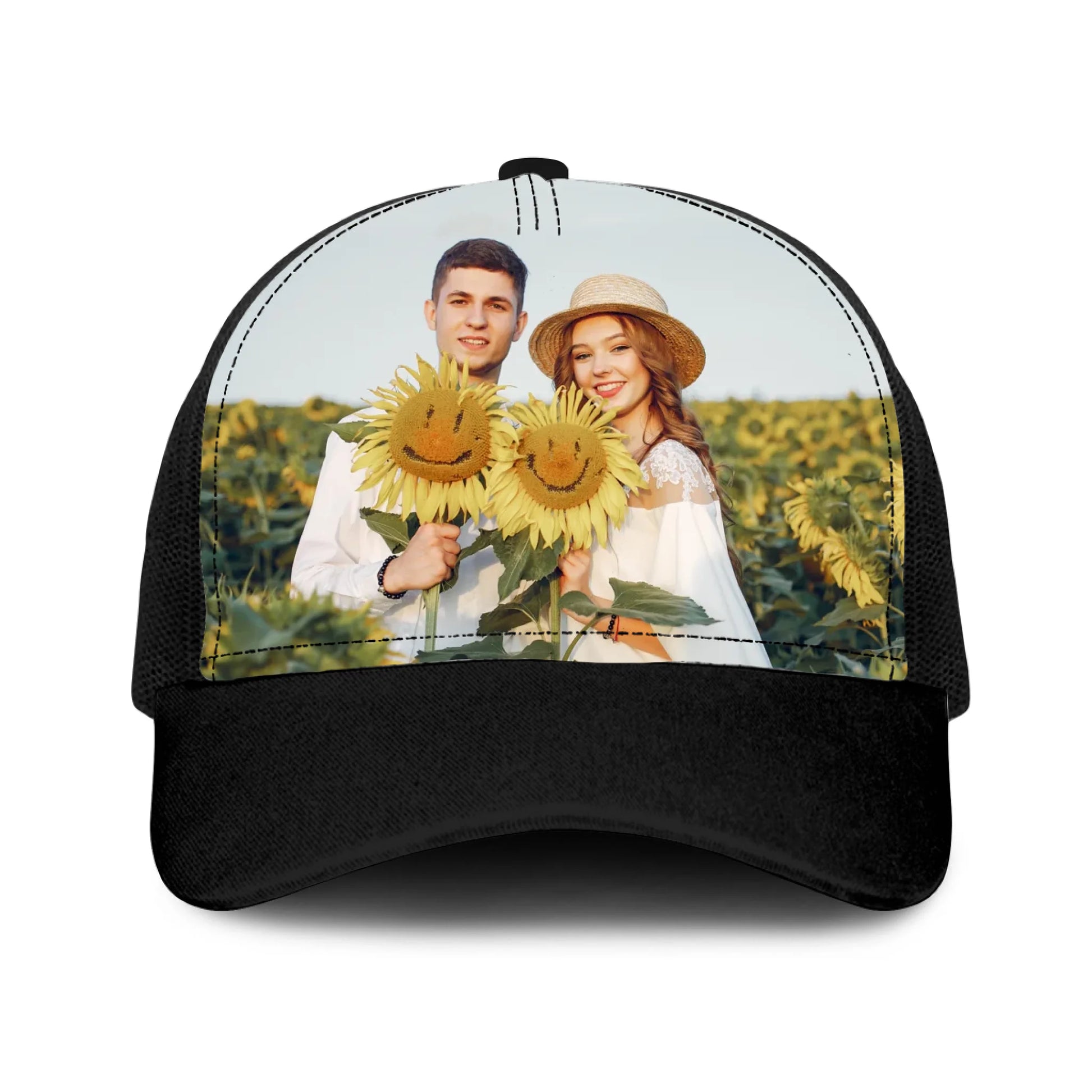 Mockup Mesh Trucker Cap-black