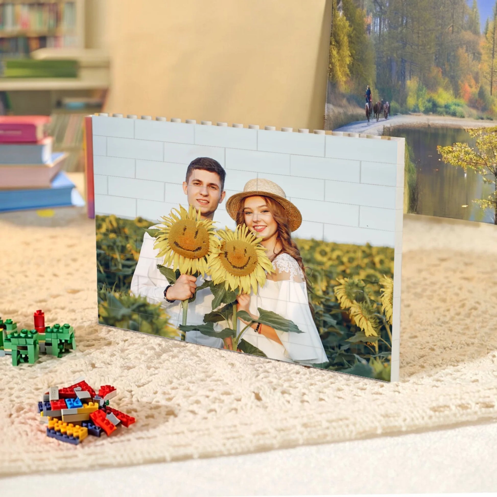 Mockup-Personalised building brick photo block - 1side