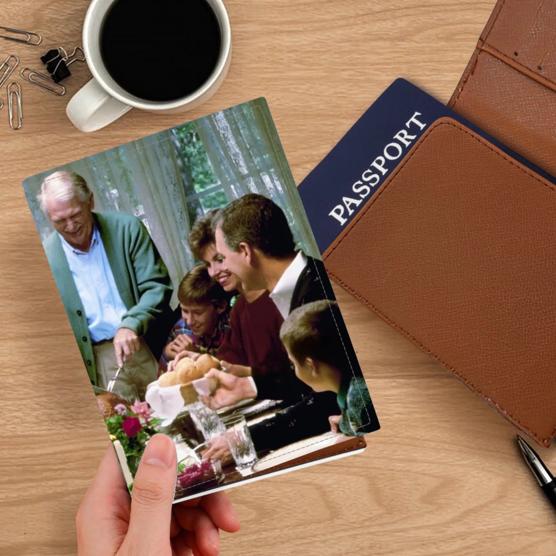 Mockup Leather Passport Cover