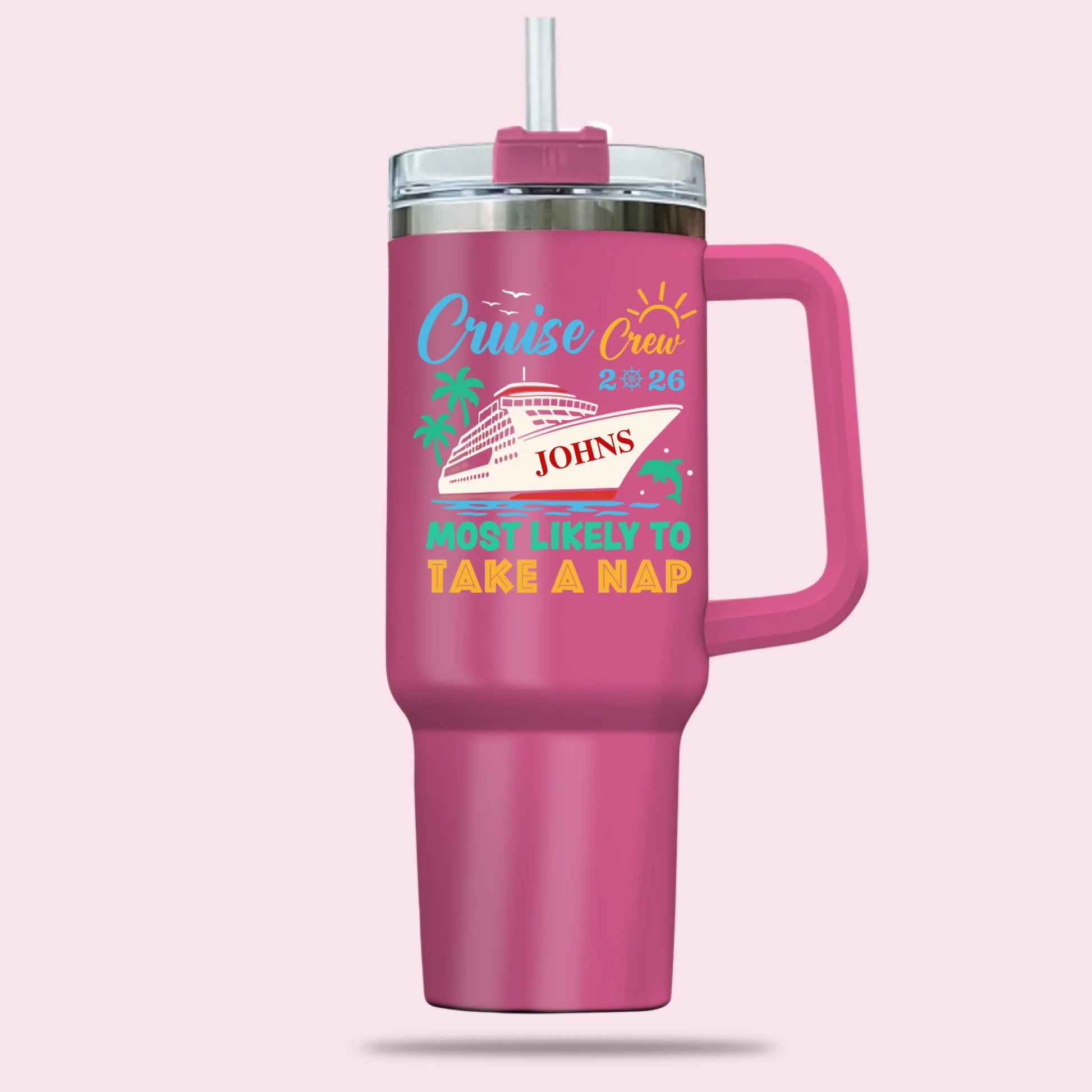 Hot Pink 40oz Tumbler