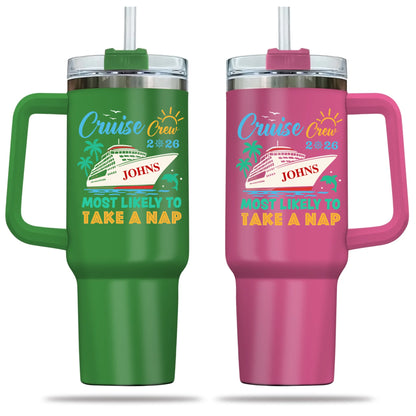 hot pink green 40oz tumbler