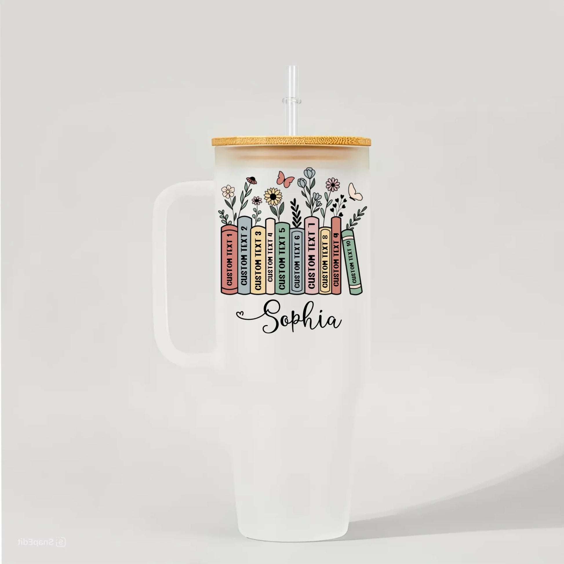 Frosted 40oz Glass Tumbler-4