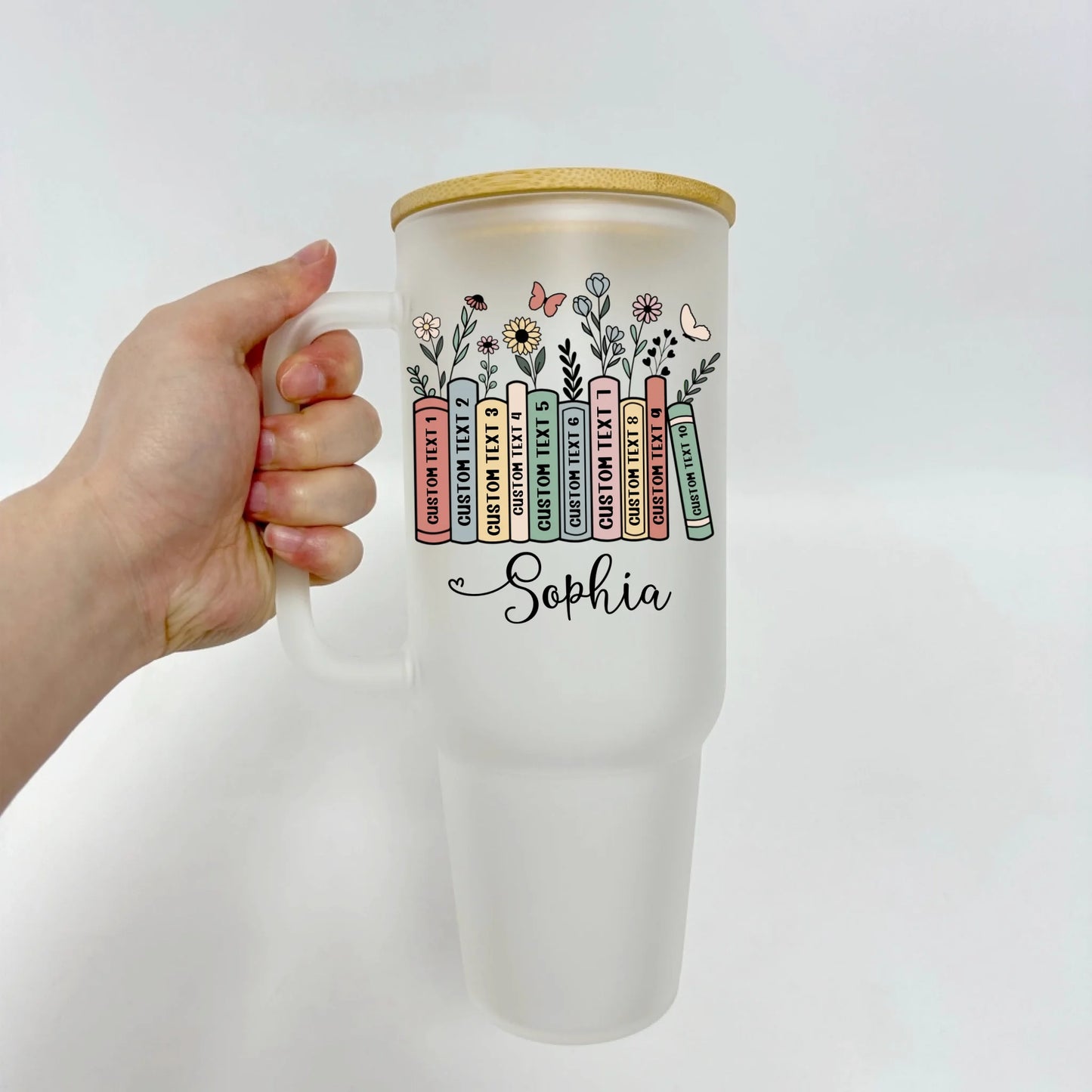 Frosted 40oz Glass Tumbler-3