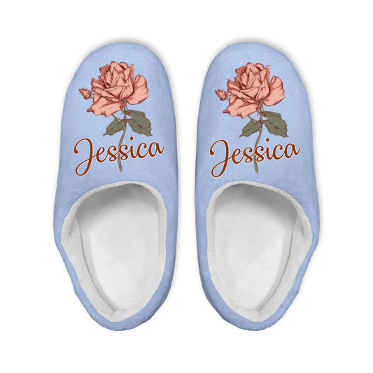 Mockup Plush Slipper Sand