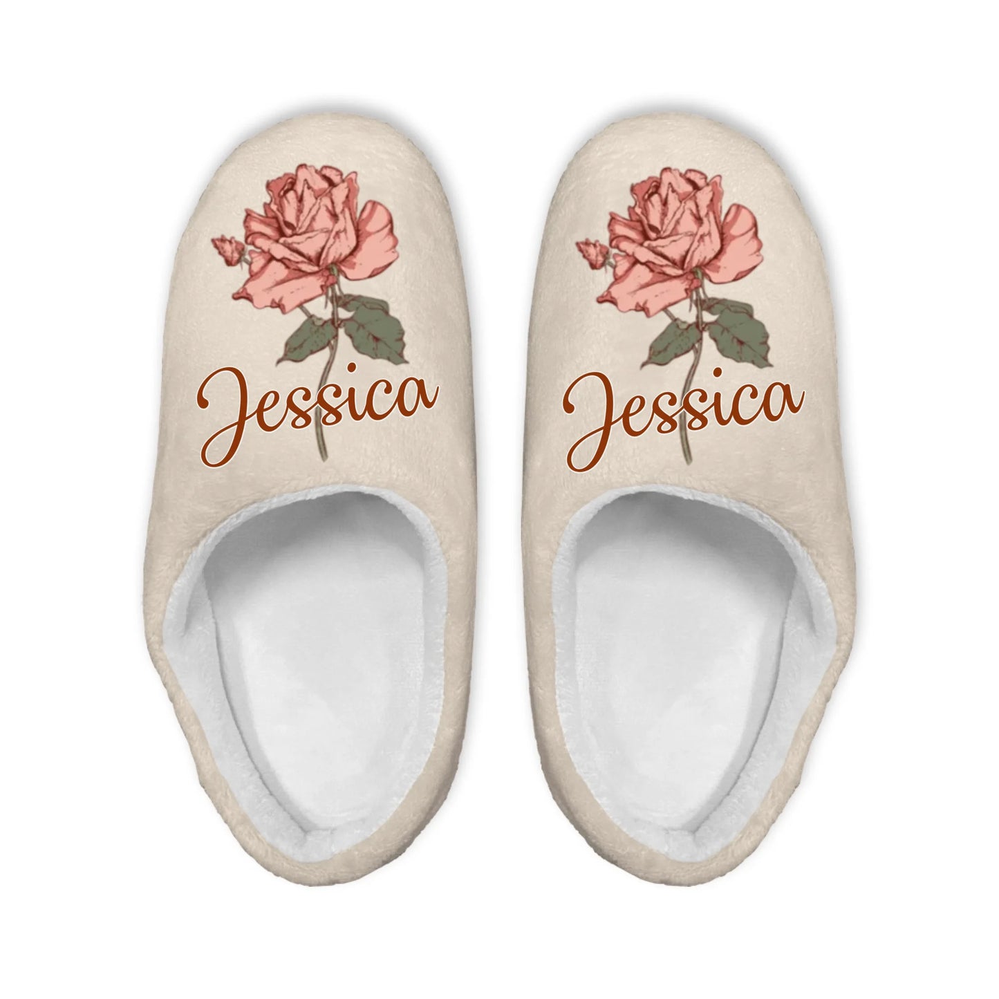 Mockup Plush Slipper Sand