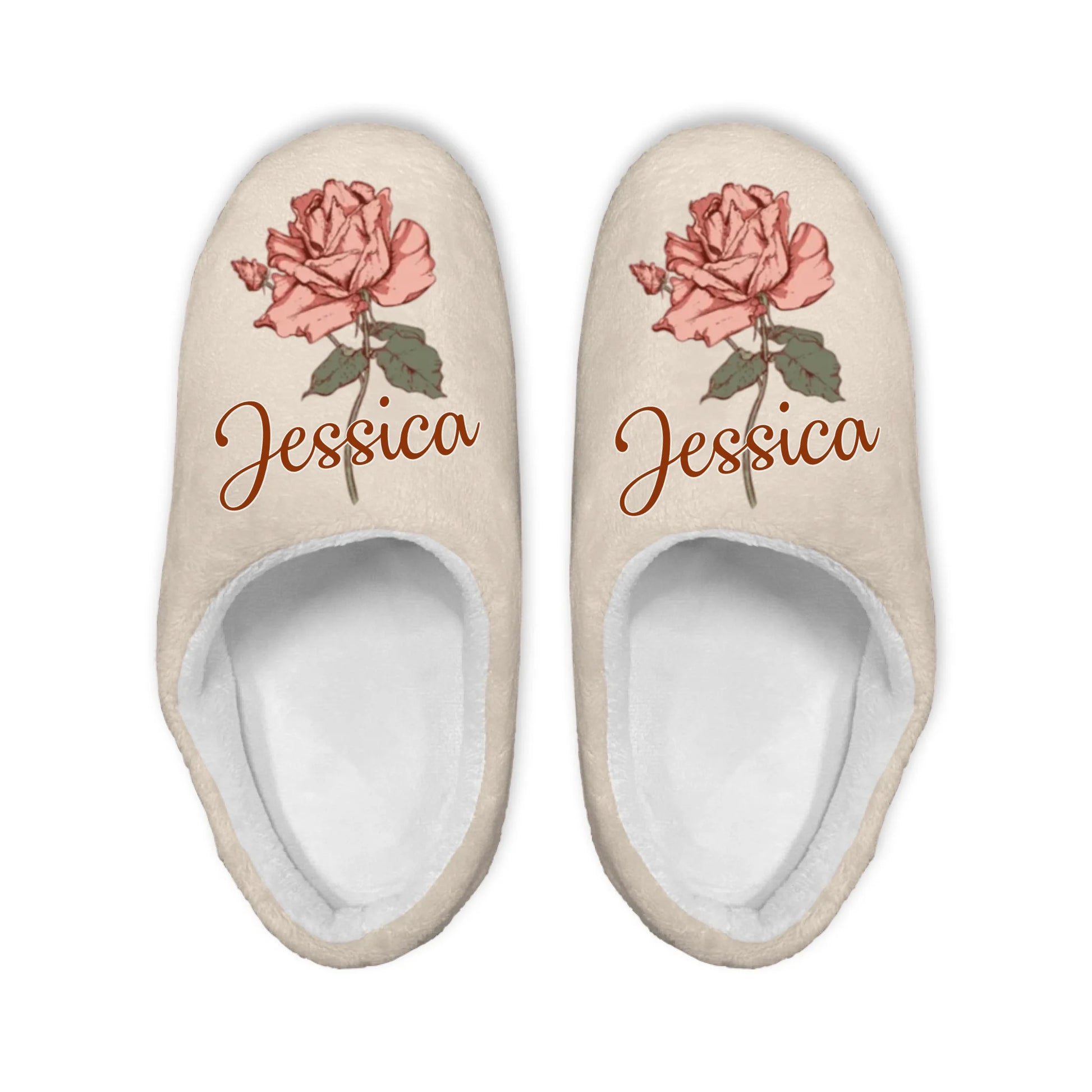 Mockup Plush Slipper Sand