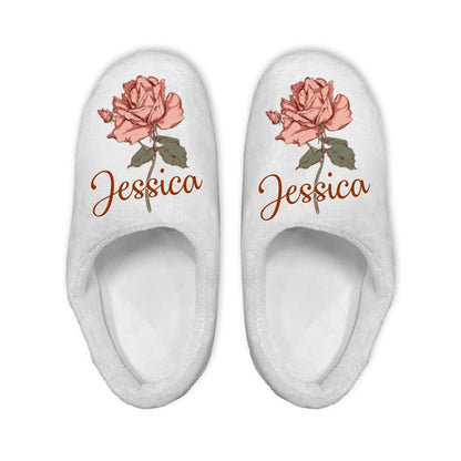 Mockup Plush Slipper Sand