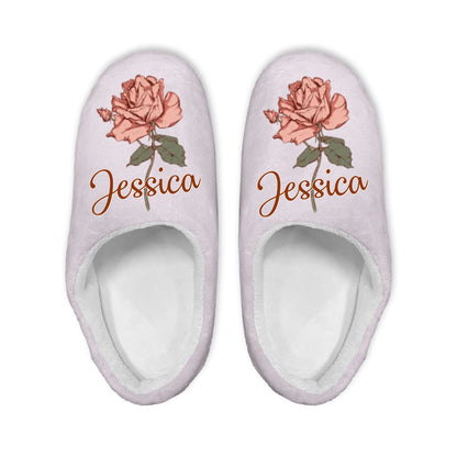 Mockup Plush Slipper Sand