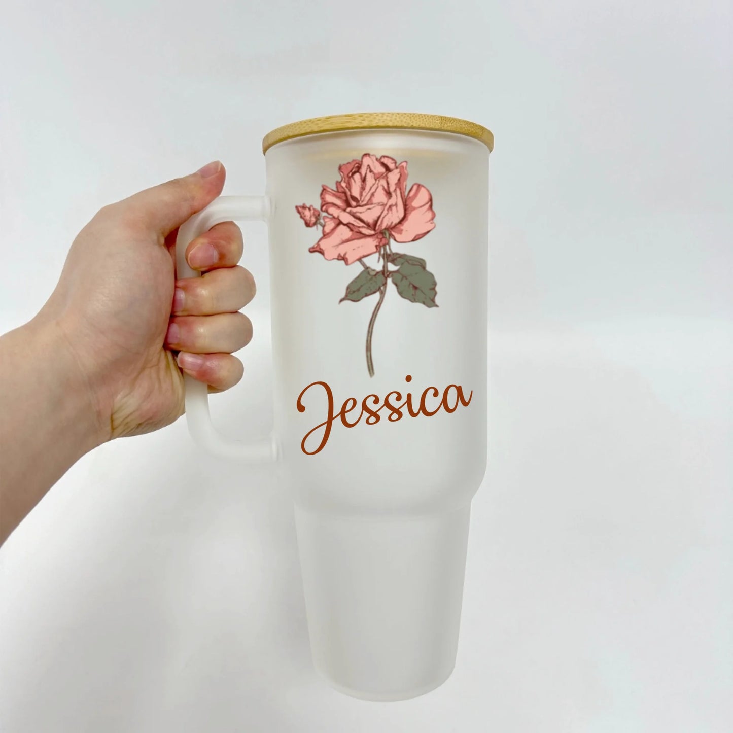 Frosted 40oz Glass Tumbler-3