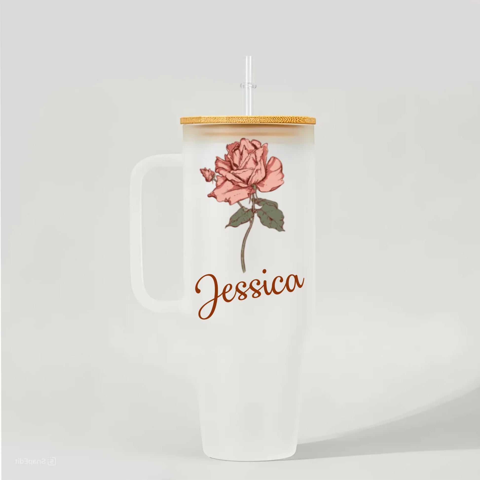 Frosted 40oz Glass Tumbler-4