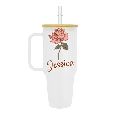 Frosted 40oz Glass Tumbler_