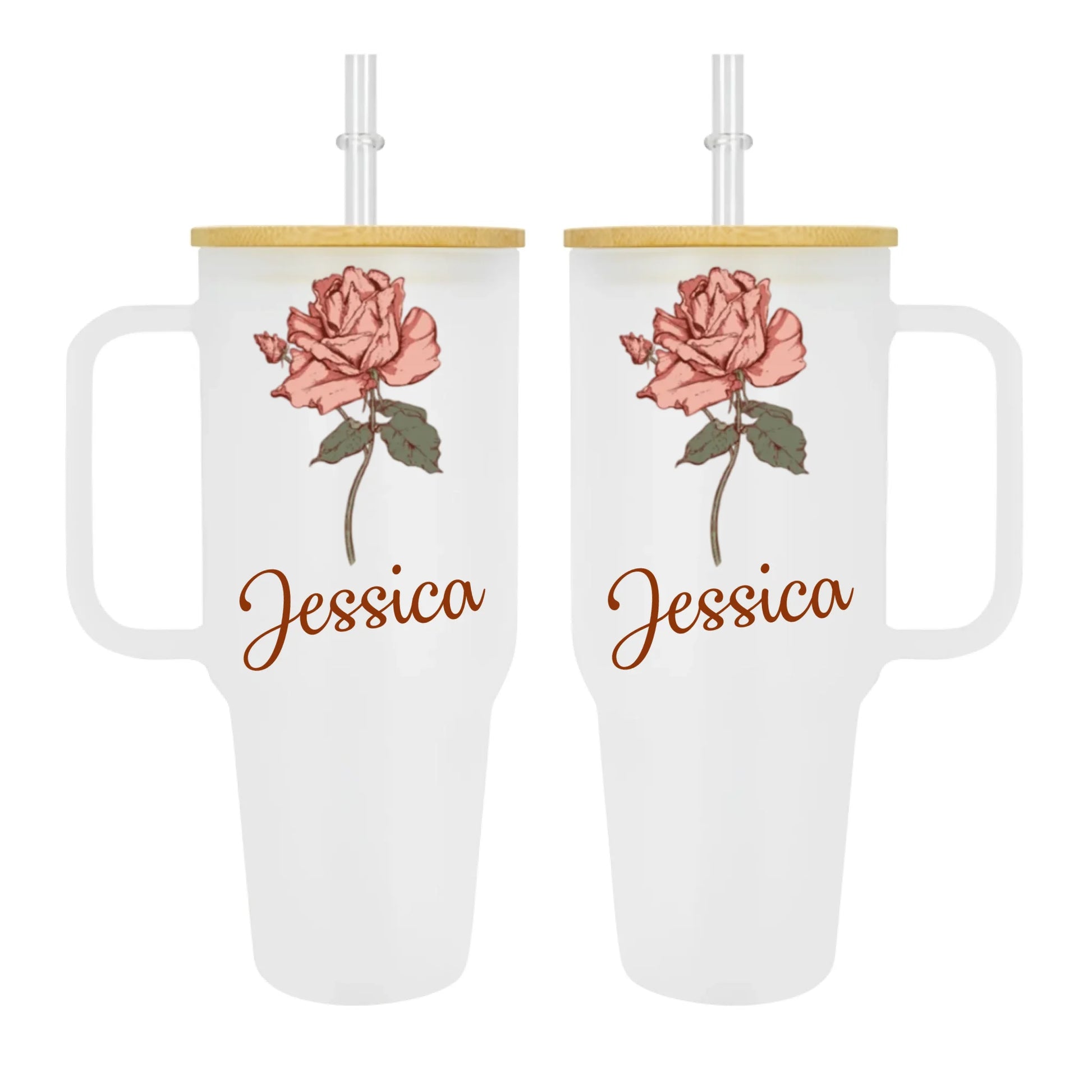 Frosted 40oz Glass Tumbler-1