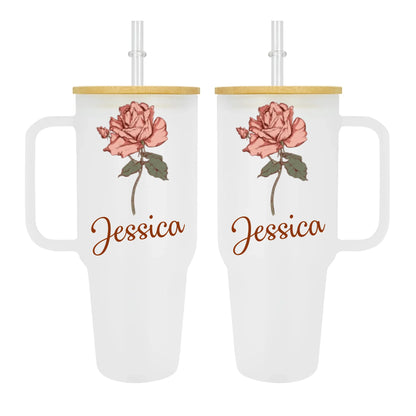 Frosted 40oz Glass Tumbler-1