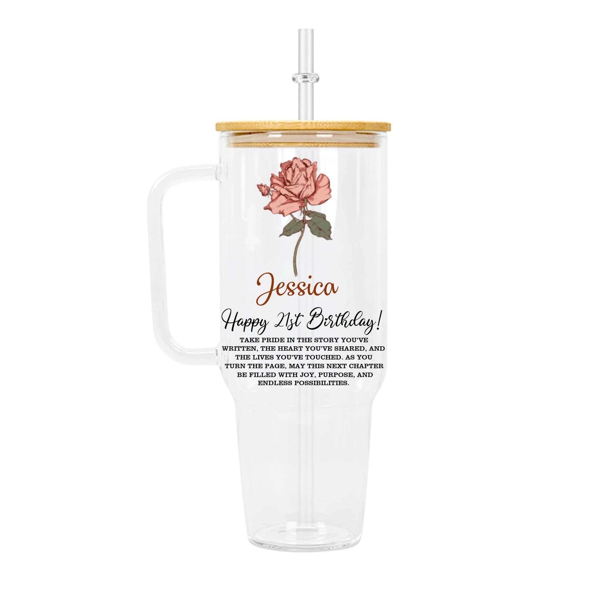 Clear 40oz Glass Tumbler