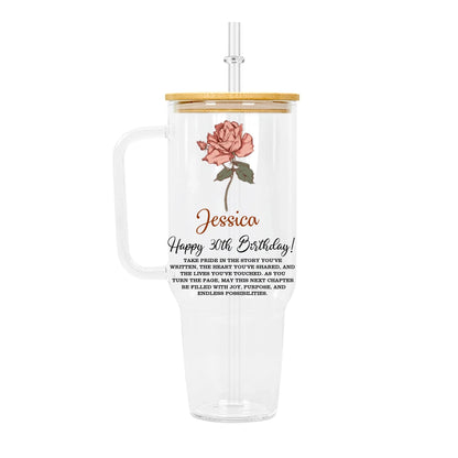 Clear 40oz Glass Tumbler