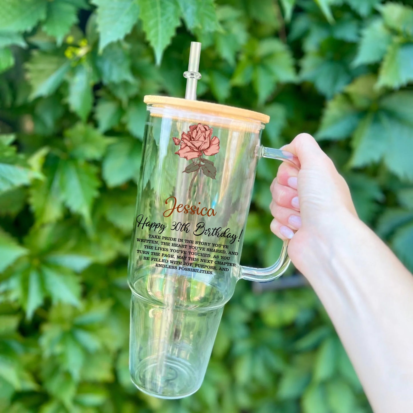 Clear 40oz Glass Tumbler-4