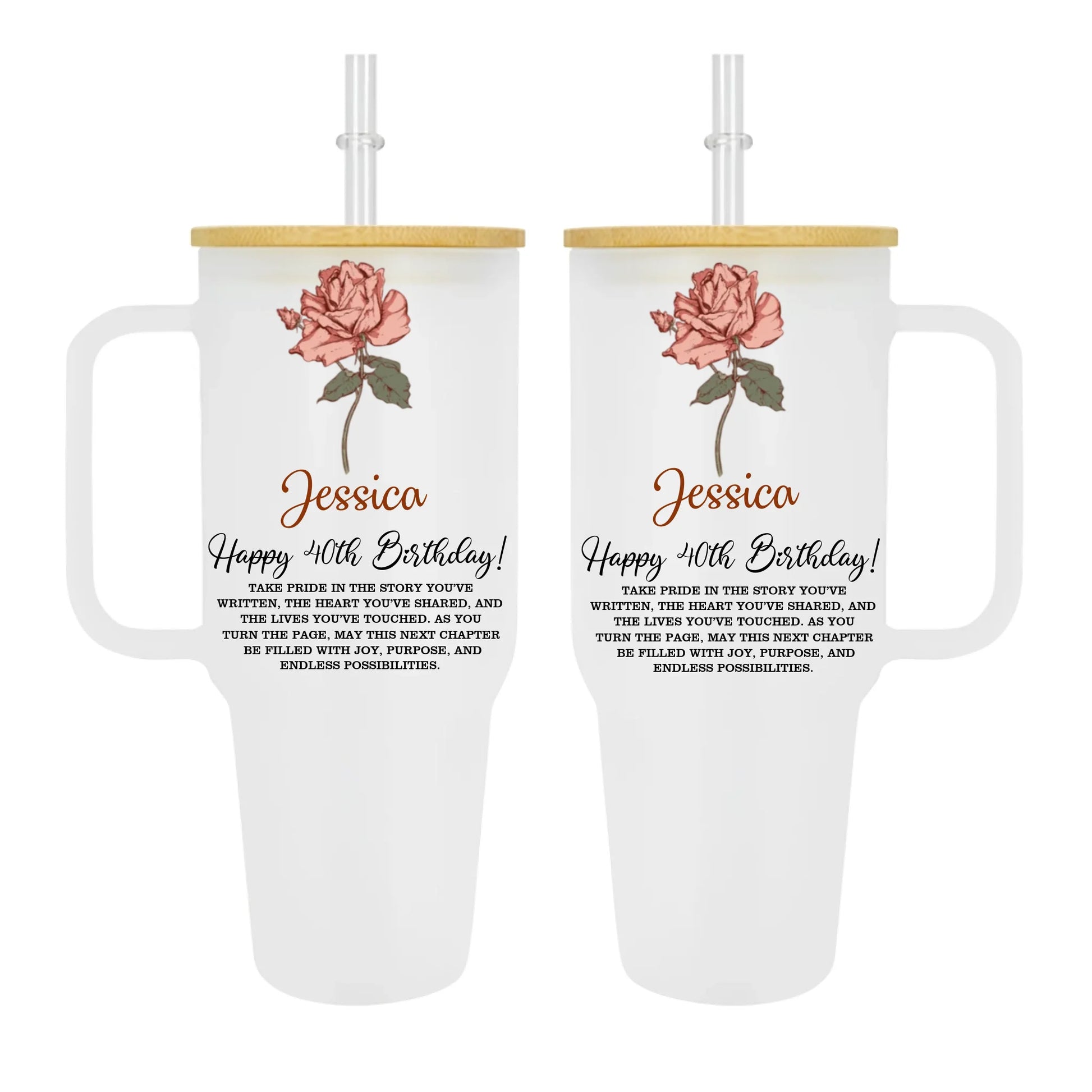 Frosted 40oz Glass Tumbler-1