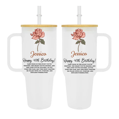 Frosted 40oz Glass Tumbler-1