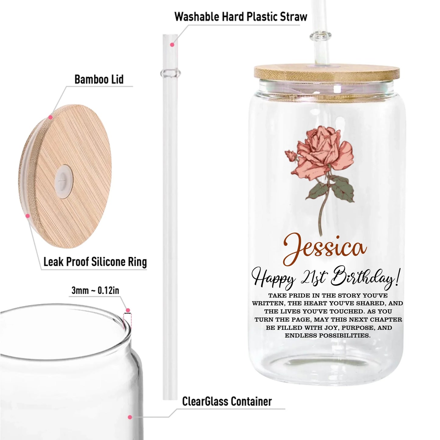 12oz Clear Glass Can-5-size