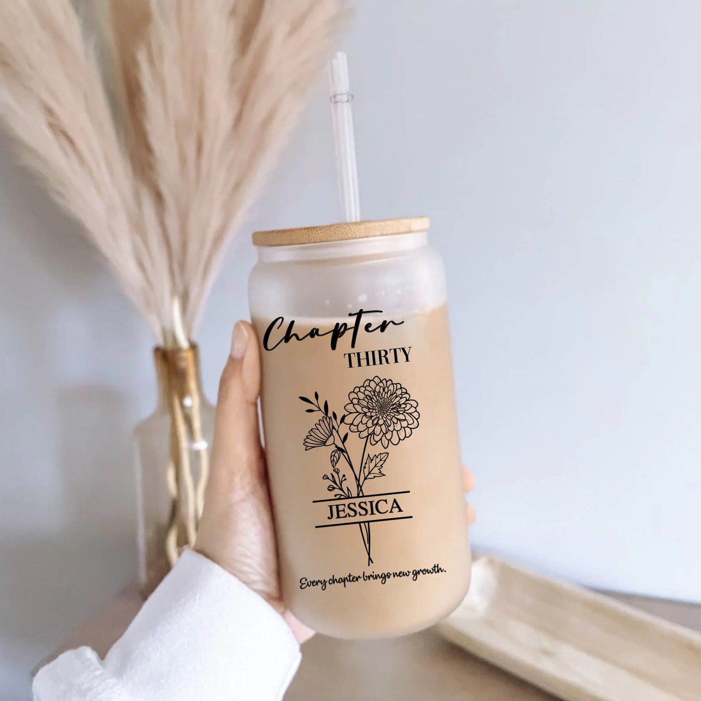 Frosted Glass Can -9