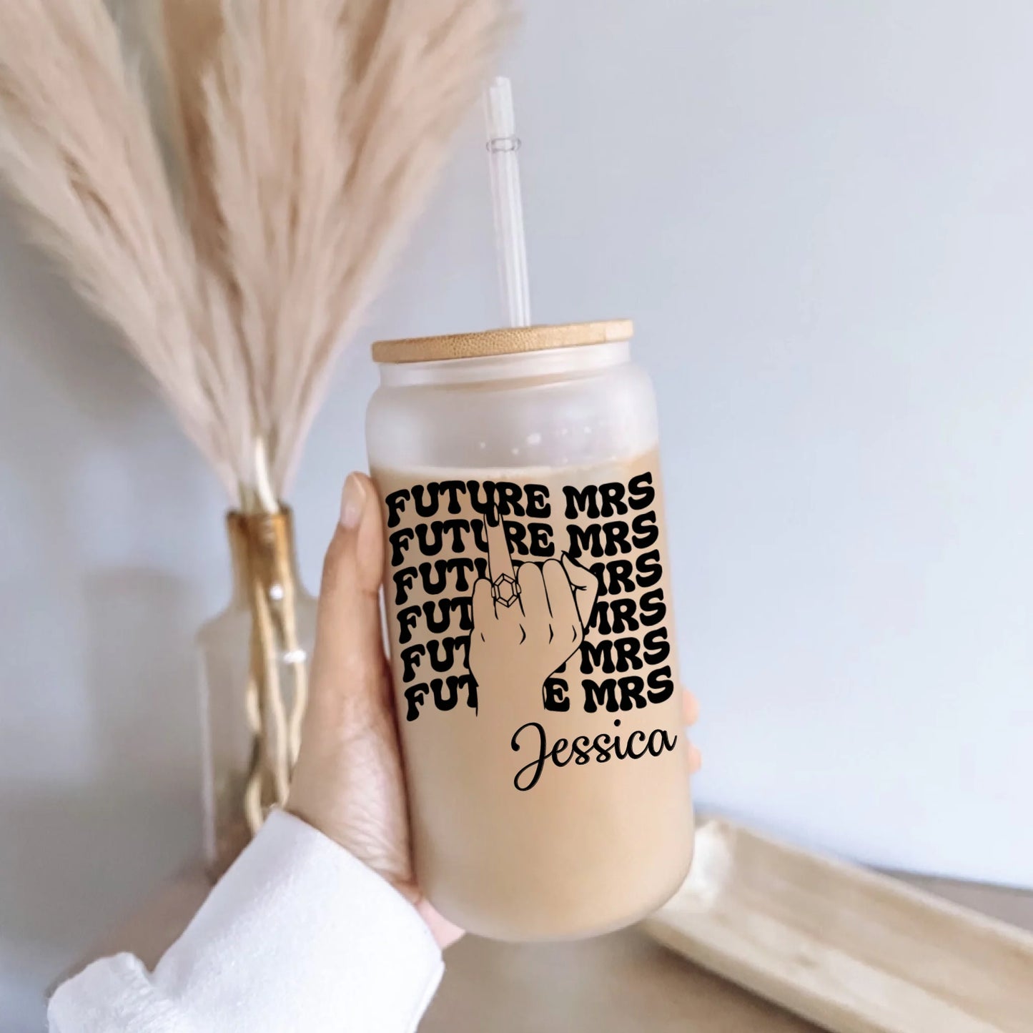 Frosted Glass Can -9