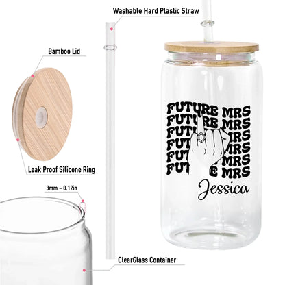 12oz Clear Glass Can-5-size