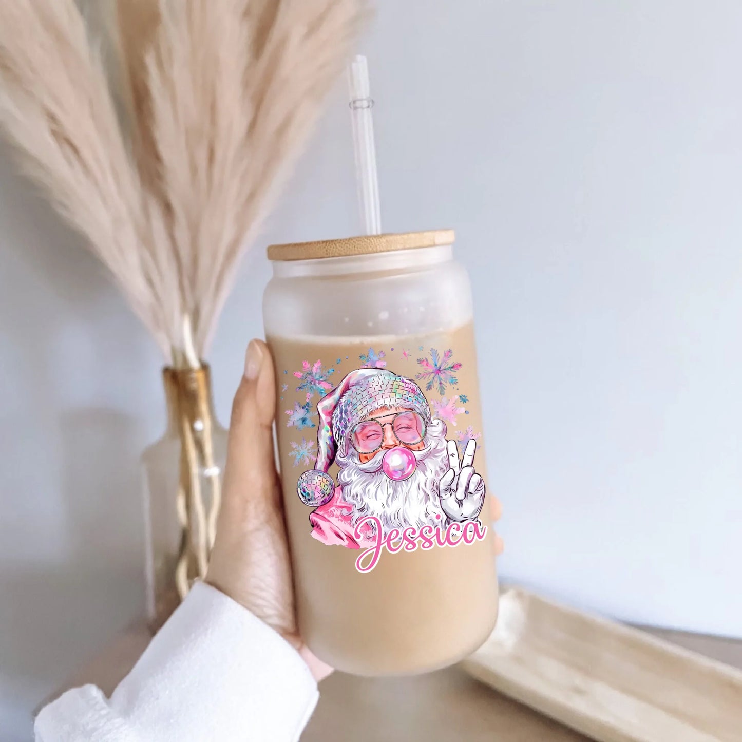 Frosted Glass Can -9