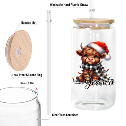 12oz Clear Glass Can-5-size